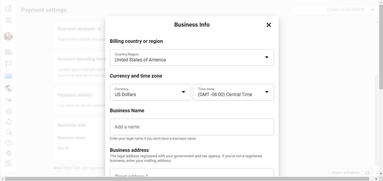 Facebook Ads Manager basic settings | Billing country, currency and time zone Facebook Ads Manager basic settings | Billing country, currency and time zone