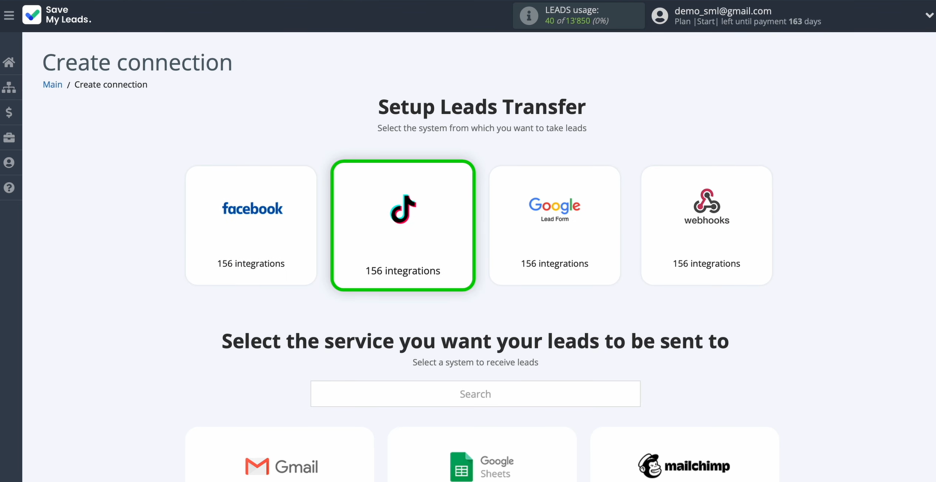 TikTok and HubSpot integration | Select TikTok as the data source TikTok and HubSpot integration | Select TikTok as the data source