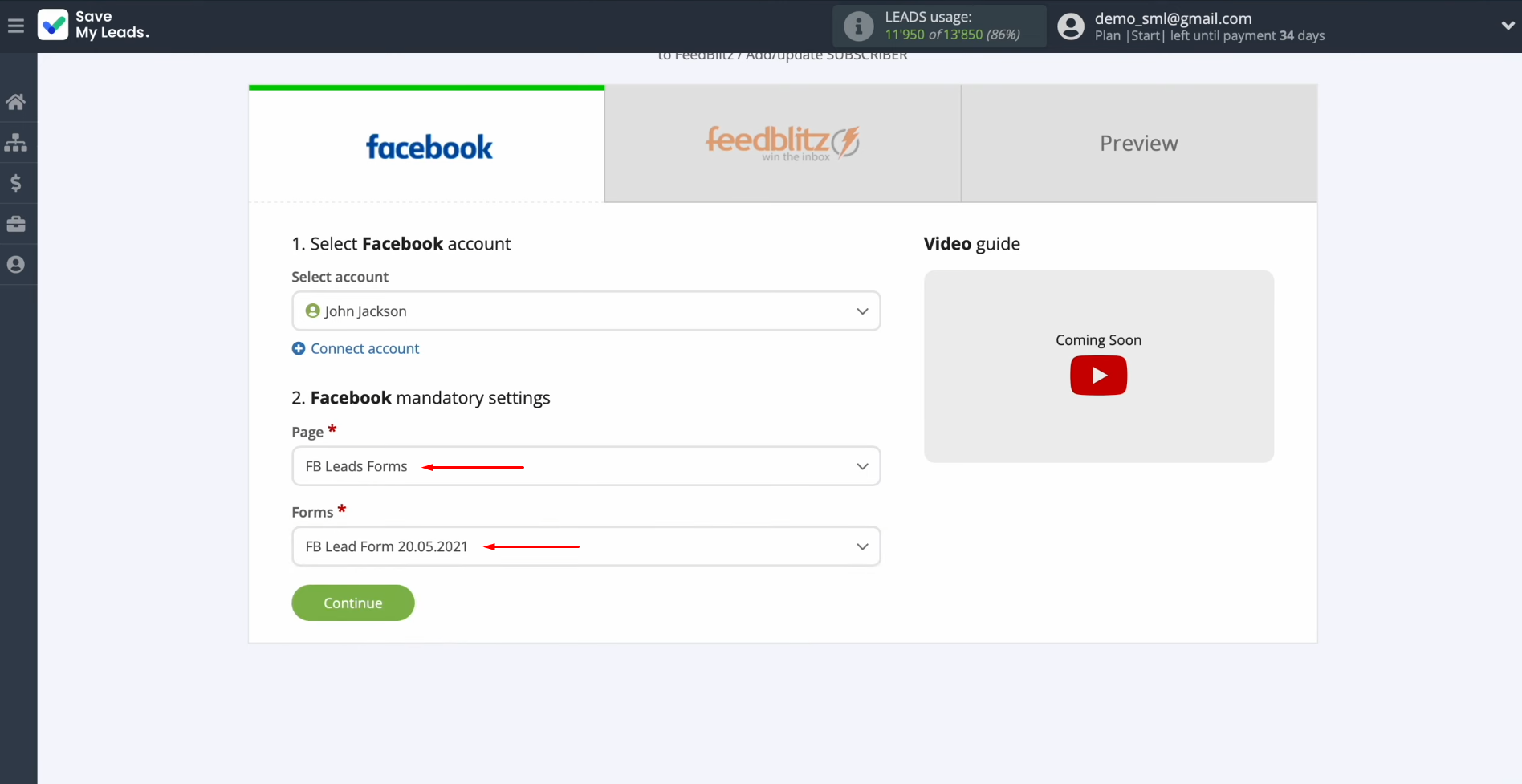 FeedBlitz and Facebook integration | Select the advertising page and form FeedBlitz and Facebook integration | Select the advertising page and form