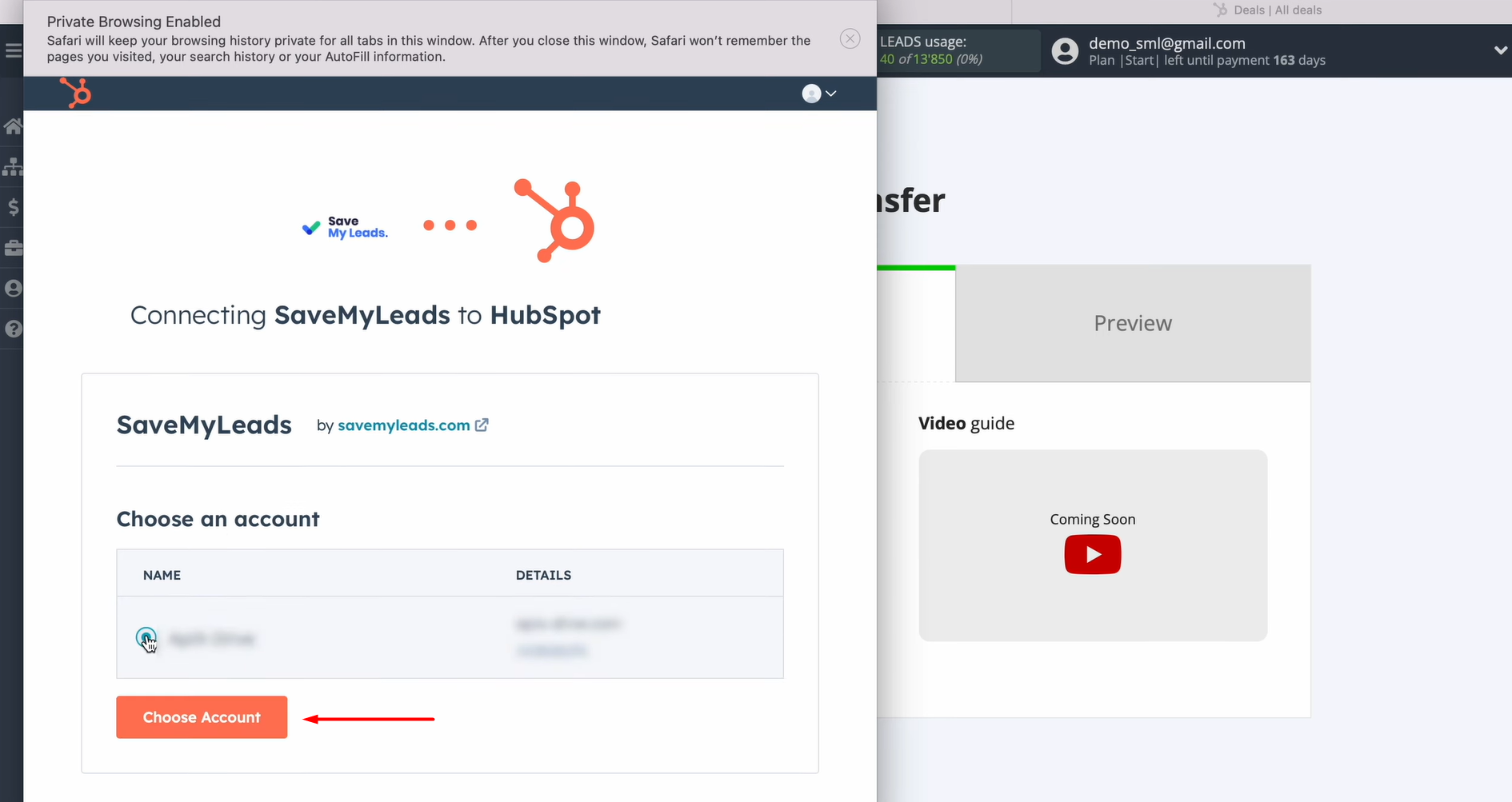 HubSpot and TikTok integration | Select the appropriate HubSpot account HubSpot and TikTok integration | Select the appropriate HubSpot account