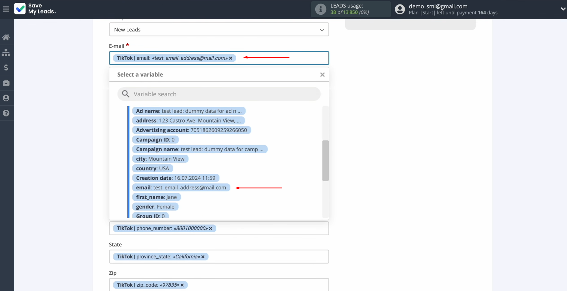 MailerLite and TikTok integration | Fill in the fields in MailerLite with variables from TikTok MailerLite and TikTok integration | Fill in the fields in MailerLite with variables from TikTok