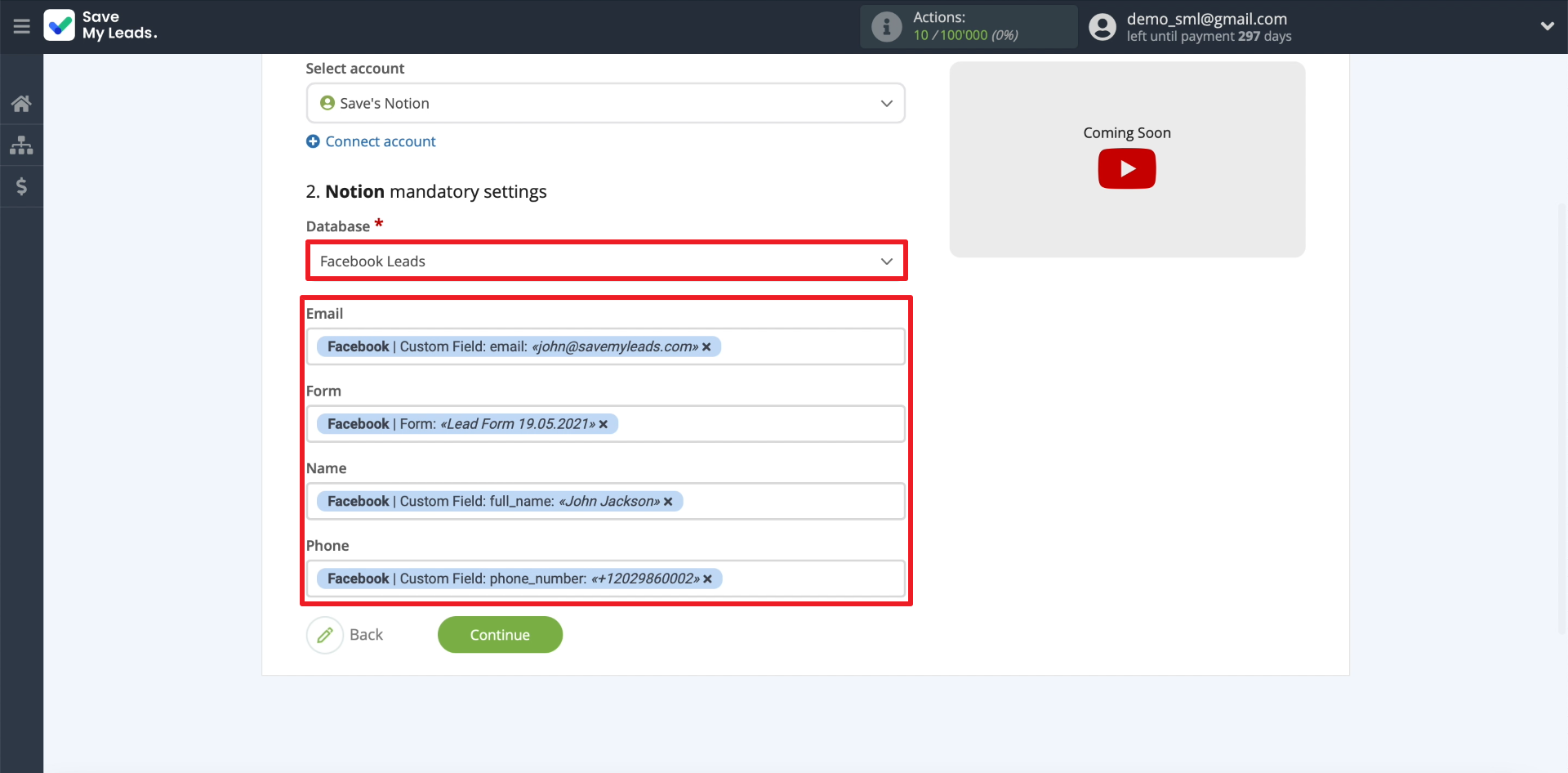 How to set up the upload of new leads from your Facebook ad account to Notion | Configuring data transfer How to set up the upload of new leads from your Facebook ad account to Notion | Configuring data transfer