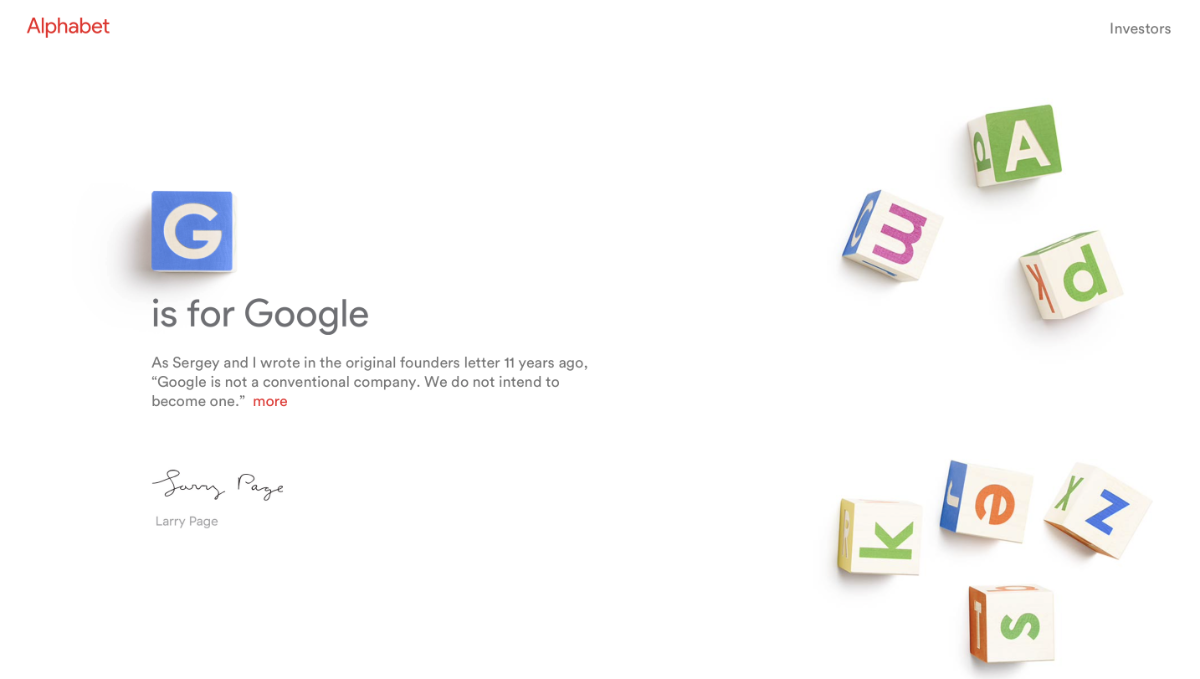 Alphabet company official site Alphabet company official site