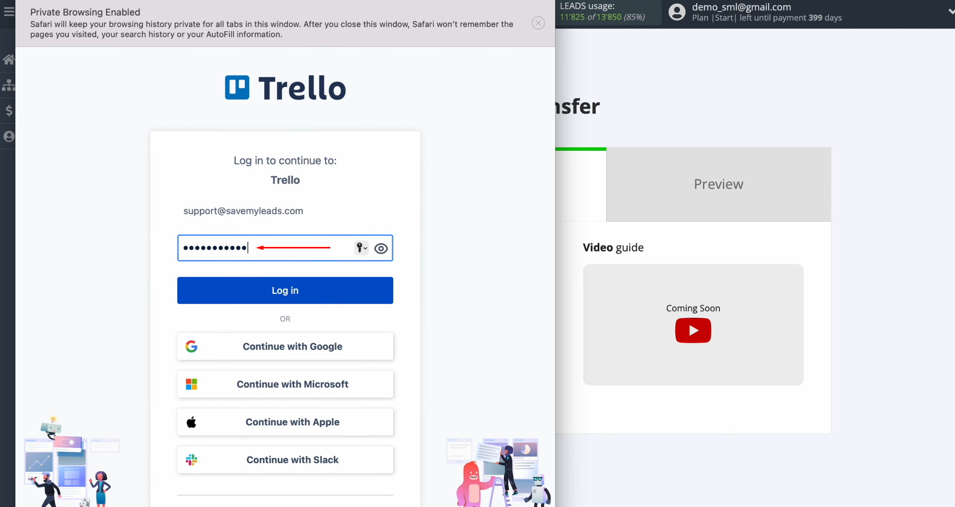 Google Lead Form and Trello integration | Specify the password of your Trello personal account Google Lead Form and Trello integration | Specify the password of your Trello personal account