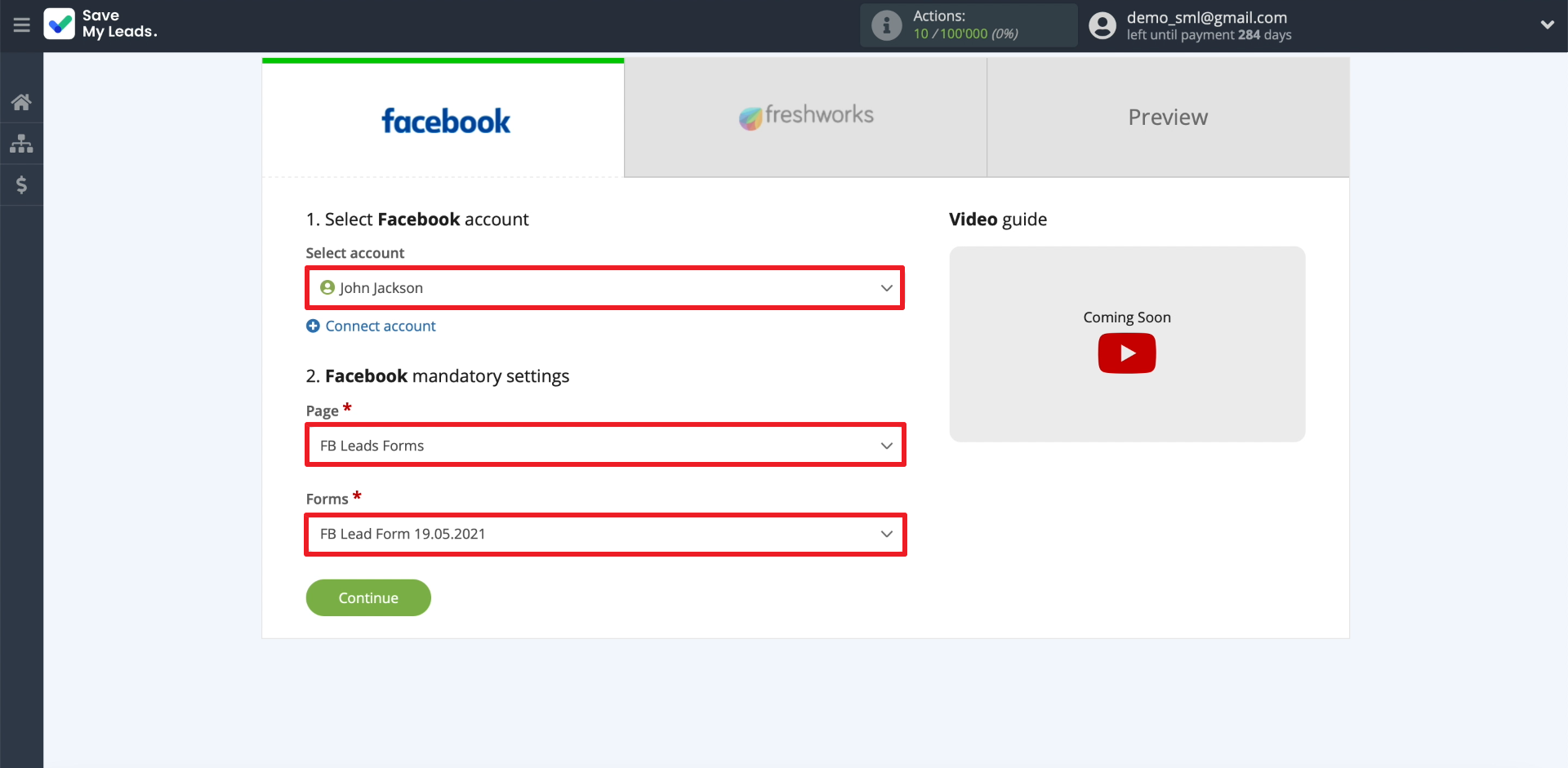 Facebook and Freshworks integration | Setting up leads upload Facebook and Freshworks integration | Setting up leads upload