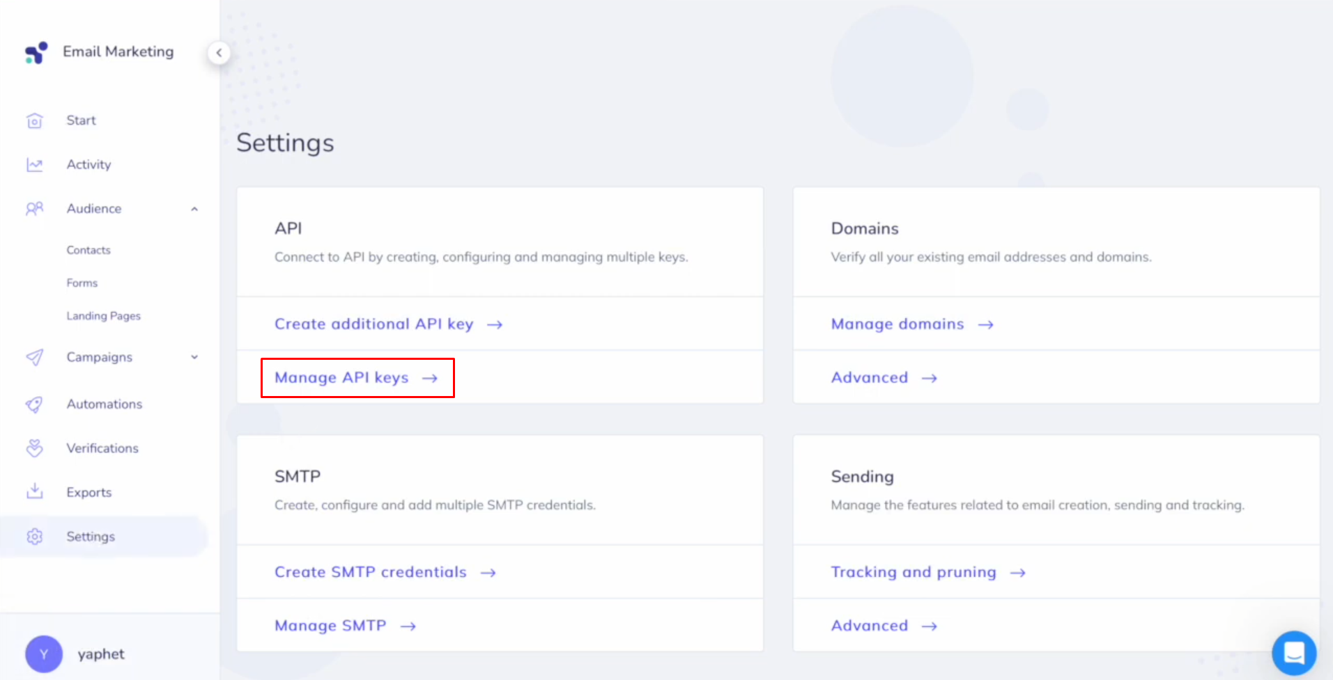 Elastic Email and Facebook integration | Go to the API section Elastic Email and Facebook integration | Go to the API section