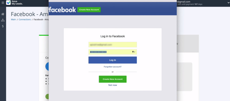 Facebook and Amazon DynamoDB integration | Login to FB