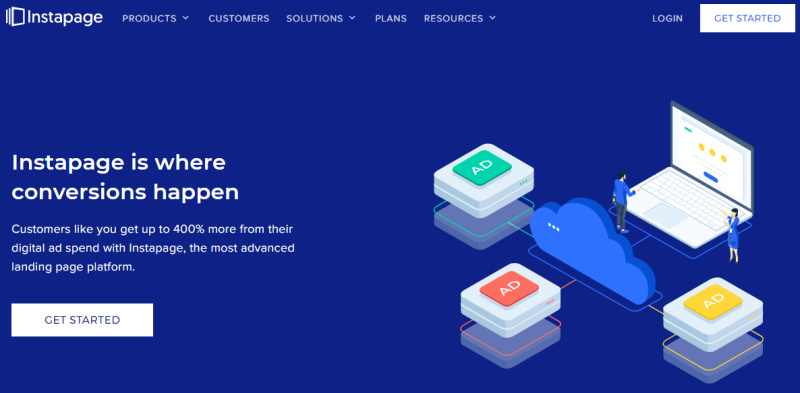 Instapage screen