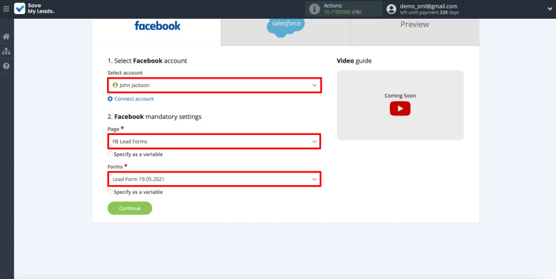 Salesforce and Facebook integration | Setting up leads upload