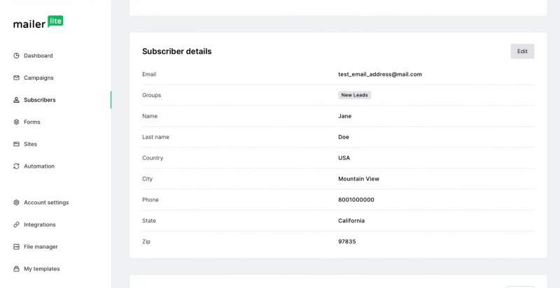 MailerLite and TikTok integration | Check the result