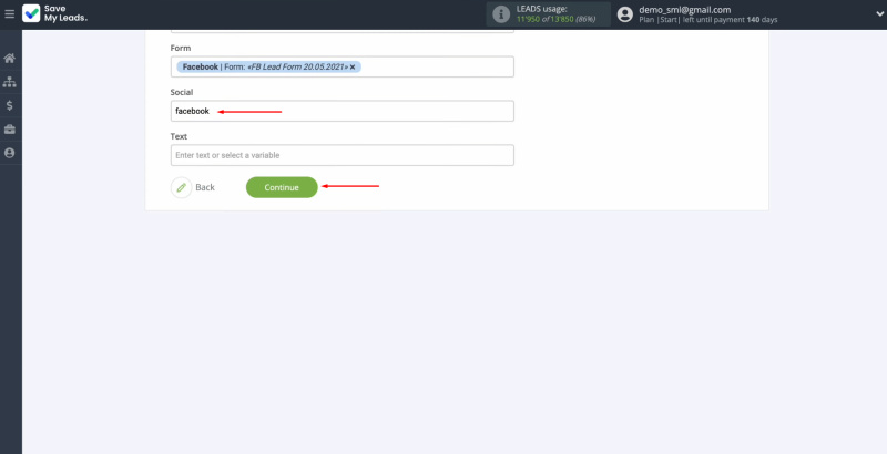Sendlane and Facebook integration | Also write values manually