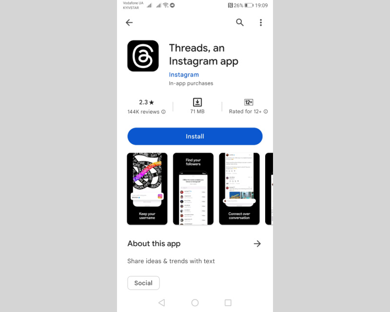 Download the Threads app