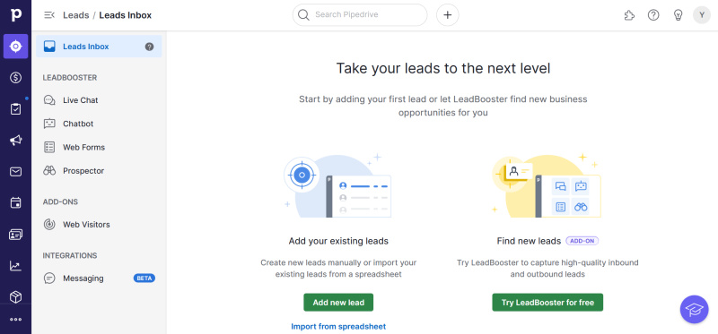 Pipedrive's interface