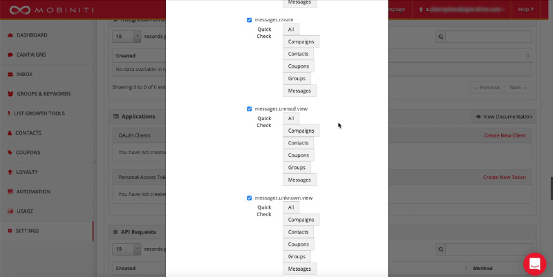 How to Send SMS via Mobiniti from New Facebook Leads | Included check marks