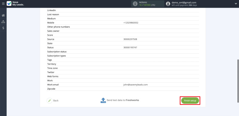 Facebook and Freshworks integration | Finishing the setup