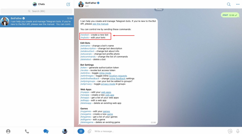 Facebook and Telegram integration | Click “New bot” or “My bots”