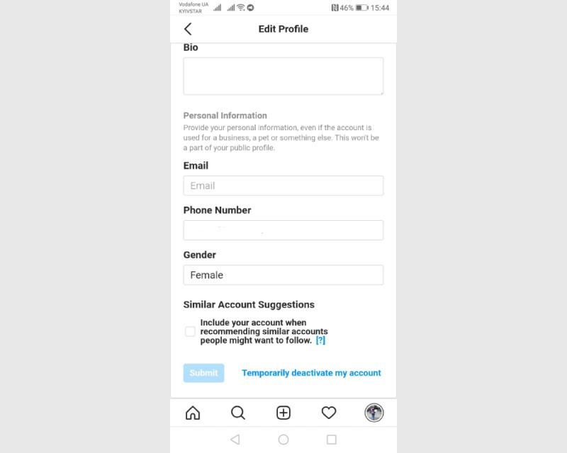 How to delete Instagram account | Click&nbsp;Temporarily deactivate my account