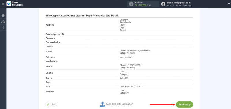 Facebook and Copper integration | Run auto-update