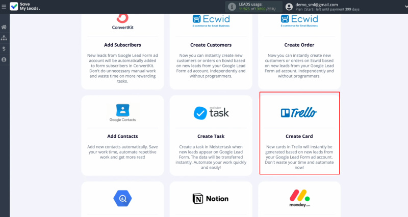 Google Lead Form and Trello integration | Сhoose Trello
