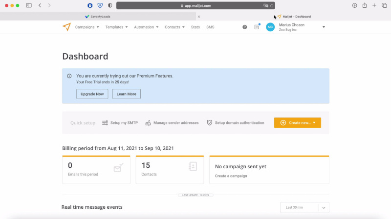 Facebook and Mailjet integration | Mailjet Personal Account&nbsp;