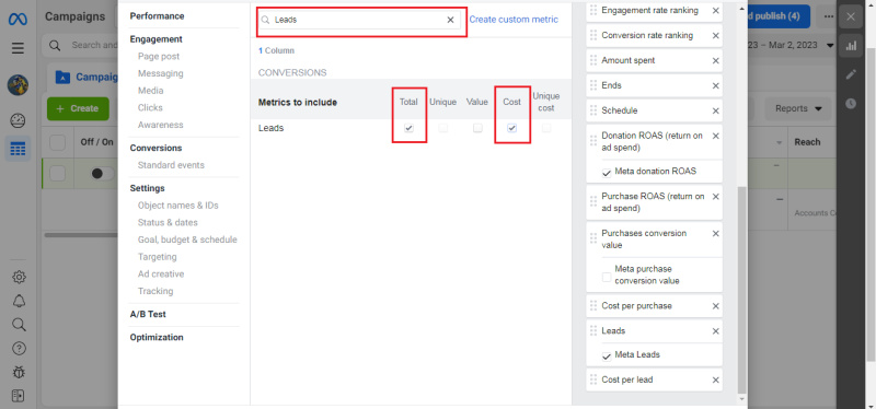 Track Ad Campaign Performance in Ads Manager | Leads