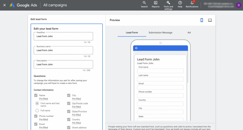 Google Lead Form and Trello integration | Lead form
