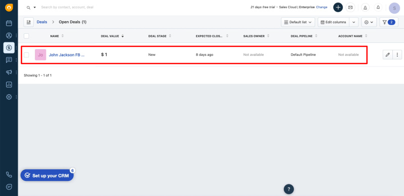 Facebook and Freshworks integration | We proceed to the final stage of configuration