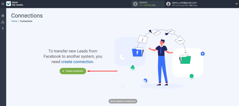 Facebook and Pipedrive integration | Create a new connection