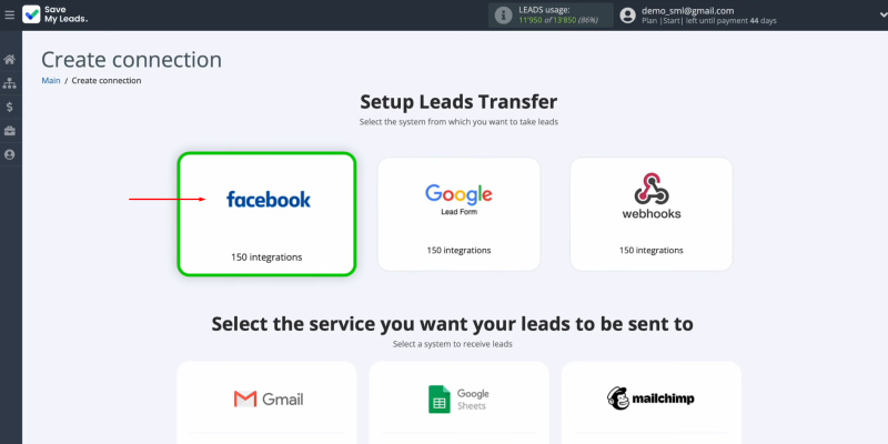 Facebook and Clickatell integration | Select Facebook