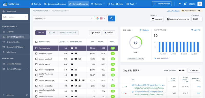 Improving Your Facebook Page SEO | Tools for finding keywords