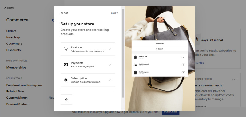 Create store in&nbsp;Squarespace