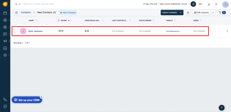 Facebook and Freshworks integration | Checking sent data in Freshworks 