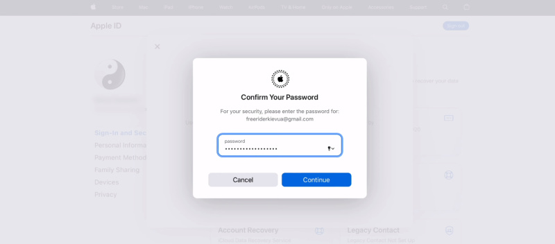 Facebook and iCloud integration | Enter iCloud account password