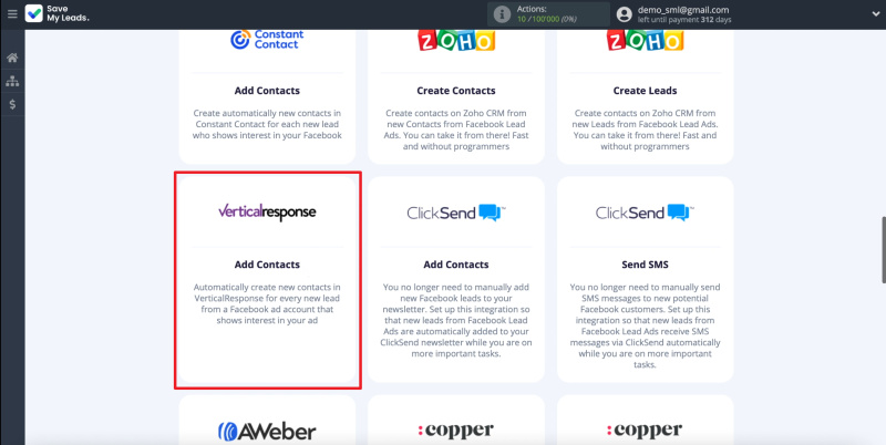 How to set up the upload of new leads from your Facebook ad account to your VerticalResponse email list |&nbsp;Choosing a template