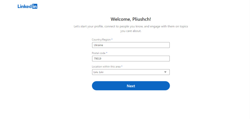 How to Create a Page on LinkedIn | Country and postal code