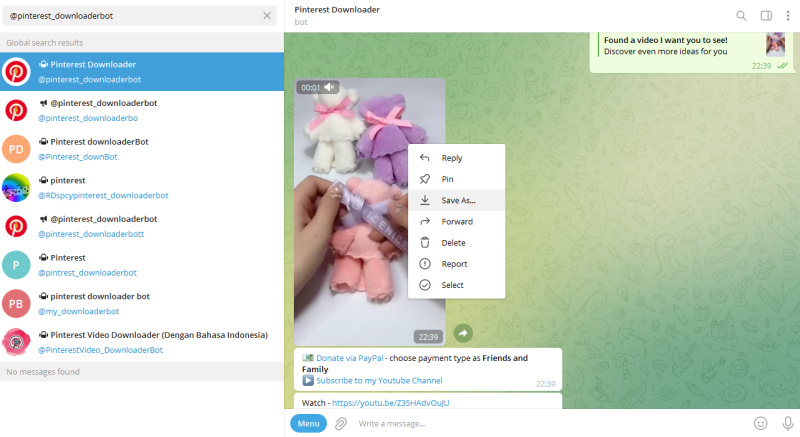 How to download Pinterest video | Save as action