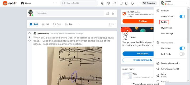 






How to post on Reddit | Go to Profile<br>