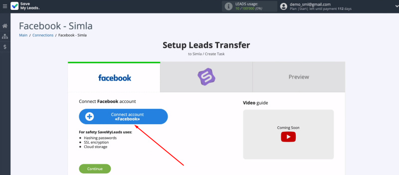Facebook and Simla integration | Connect FB account