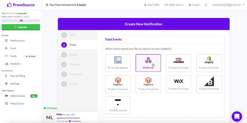 How to Automatically Send Data to ProveSource from Facebook Leads | Track Event — Webhook