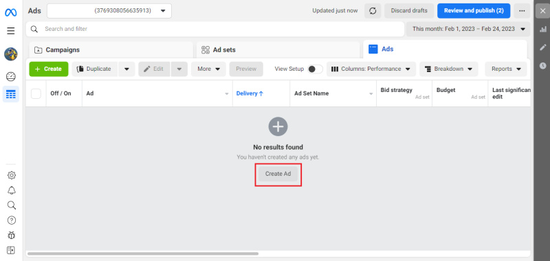 Creating an ad in Facebook (Meta) Ads Manager | Create Ad