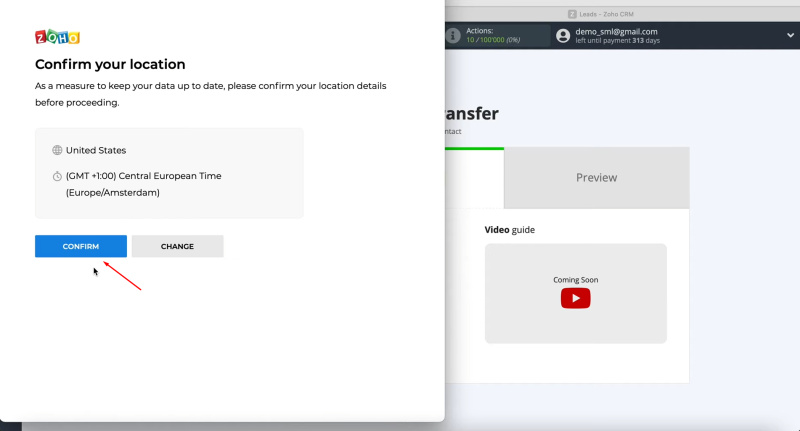 Facebook Lead Ads and Zoho CRM integration | Сonfirm your location