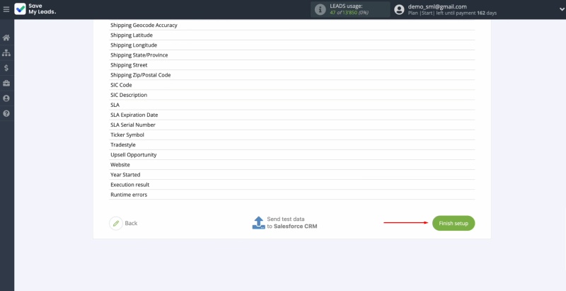 Click "Finish setup"