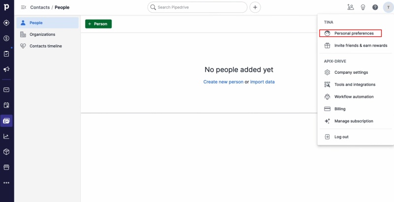Pipedrive and Google Ads Lead Form integration | Proceed to your Pipedrive account settings