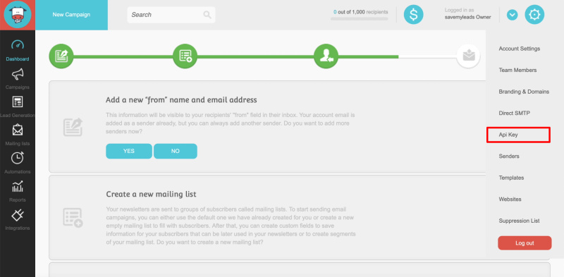 How to set up the upload of new leads from your Facebook ad account in Moosend | Looking for an API key