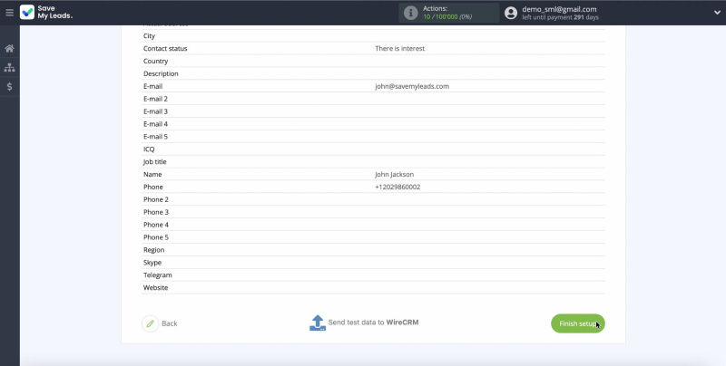 Facebook and WireCRM integration | Completion of settings