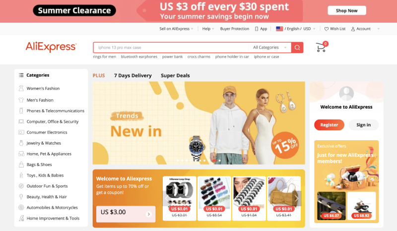 Aliexpress official site