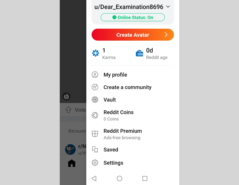 Click on My profile