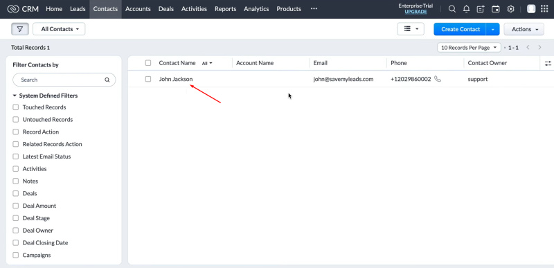 Facebook Lead Ads and Zoho CRM integration | Check the result