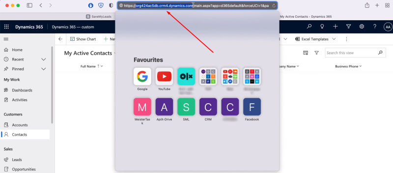 Facebook and Microsoft Dynamics 365 integration | Copy the domain without additional characters