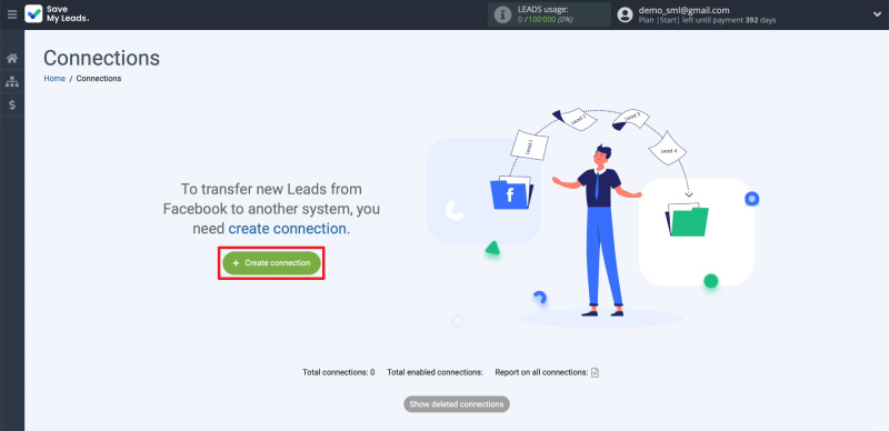 Facebook and Webhooks integration |&nbsp;Creating connection
